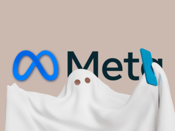Meta patents AI that could keep you posting from beyond the grave Meta logo with a ghost