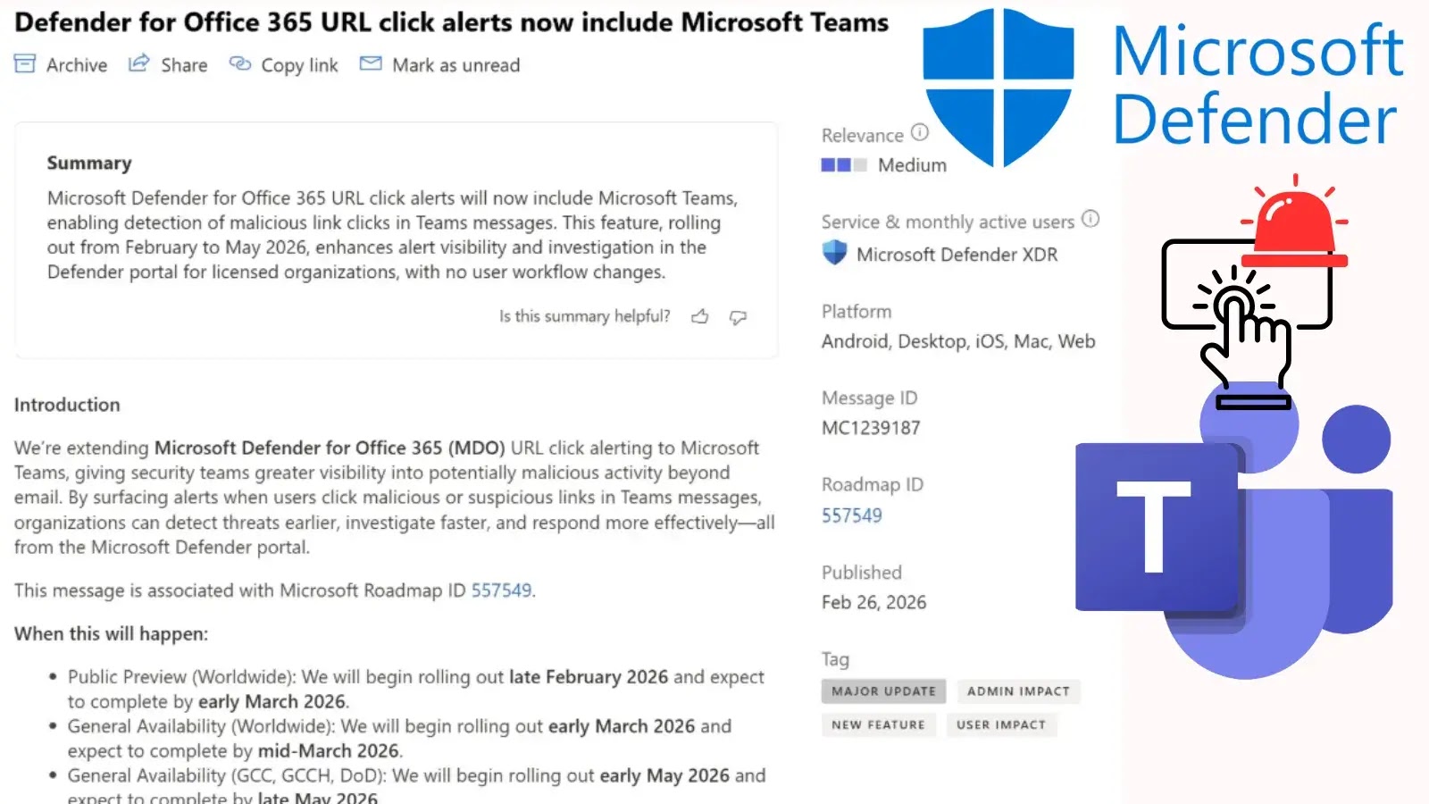 Microsoft Defender Expands URL Click Alerts to Include Microsoft Teams for Enhanced Security Visibility