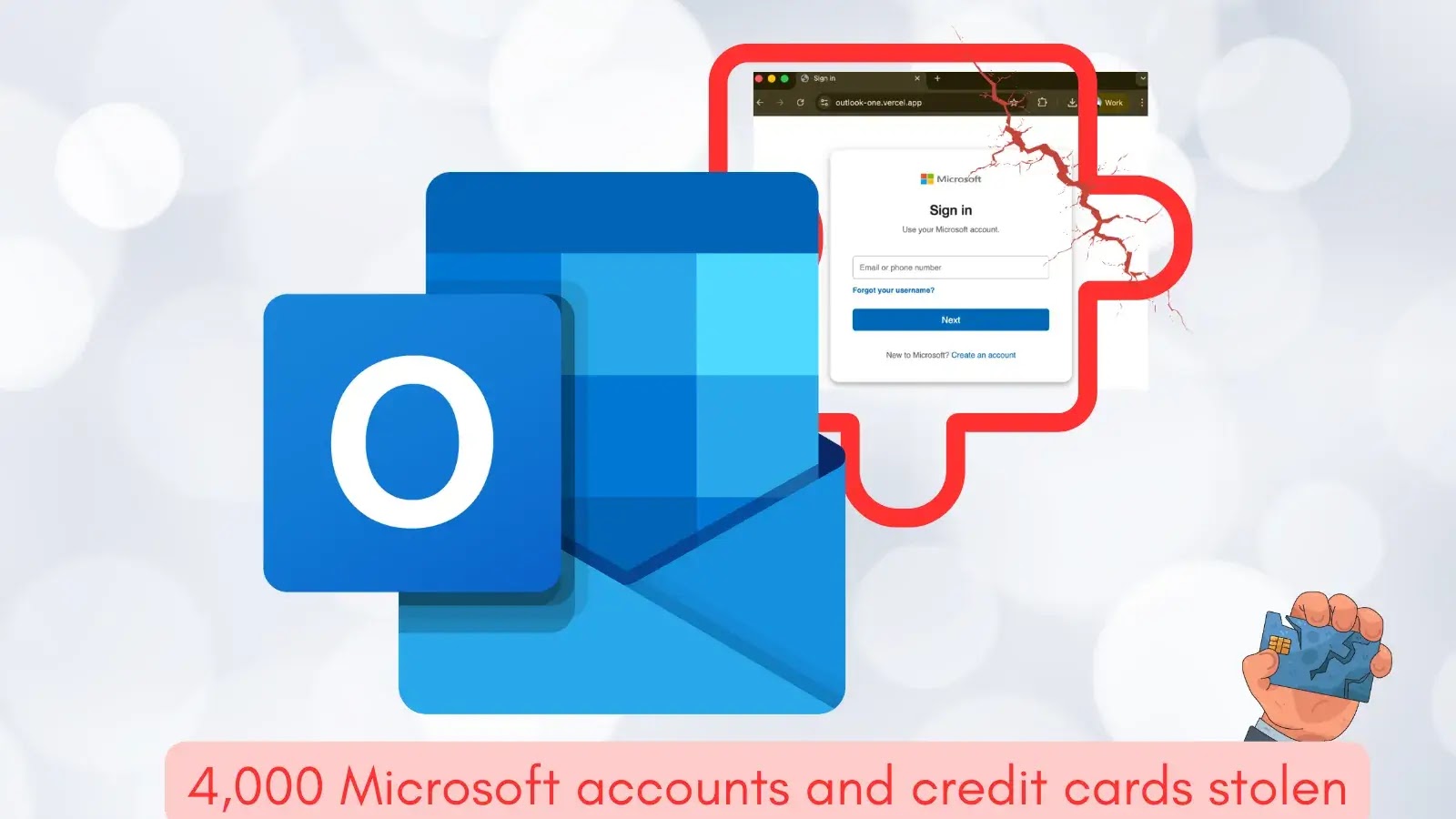 Microsoft Outlook Add-in Stolen 4,000 Microsoft account Credentials and Credit Card Numbers
