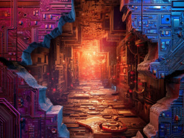 Flare header showing a cybery tunnel