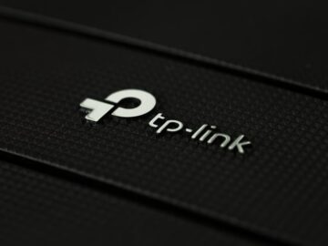 The TP-Link logo is seen on a wireless router. Photo: Shutterstock