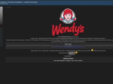 Threat Actor Allegedly Claimed Leak of Wendy's International Franchise Database