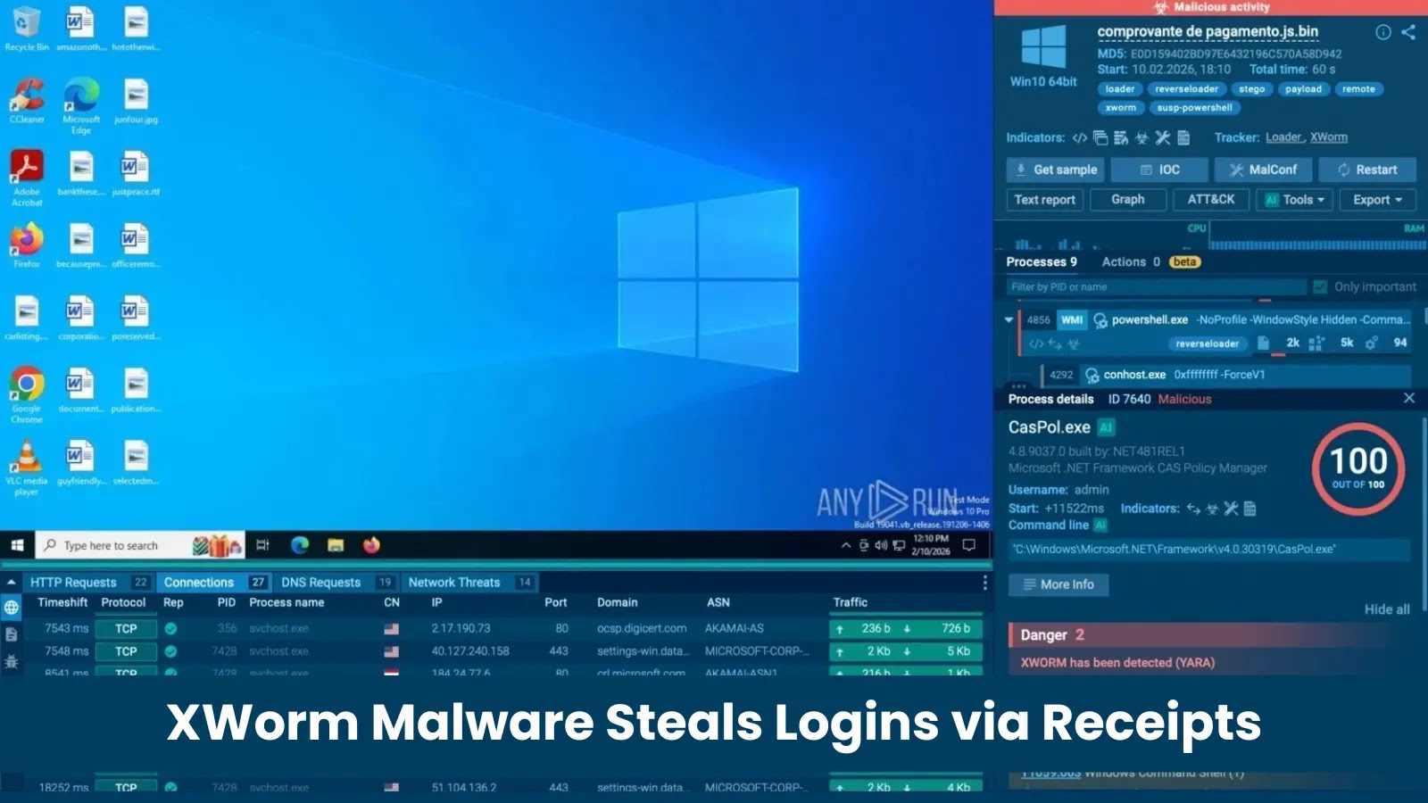 XWorm Delivered via Fake Financial Receipts Targeting Windows Systems