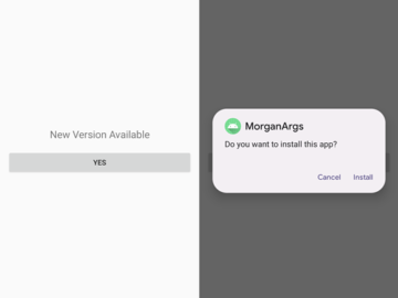 Malware’s initial screen that requests to install PromptSpy payload. Source: ESET