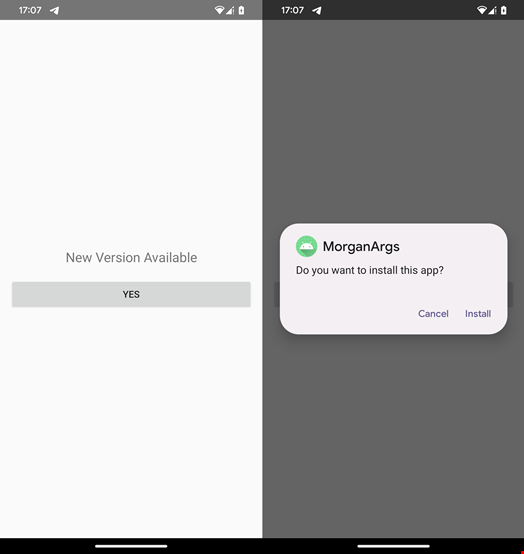 Malware’s initial screen that requests to install PromptSpy payload. Source: ESET