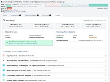 How Huntress Managed ITDR's New Incident Report Timeline Changes Response