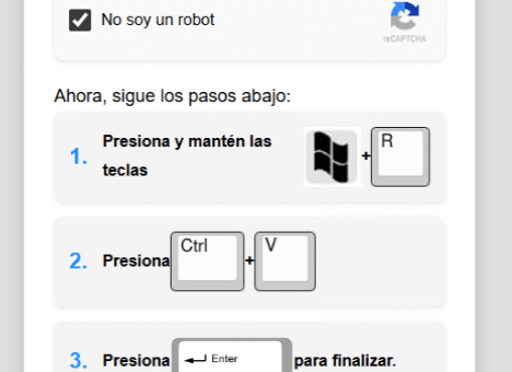 Fake CAPTCHA page at the URL https://evs.grupotuis[.]buzz/0capcha17/