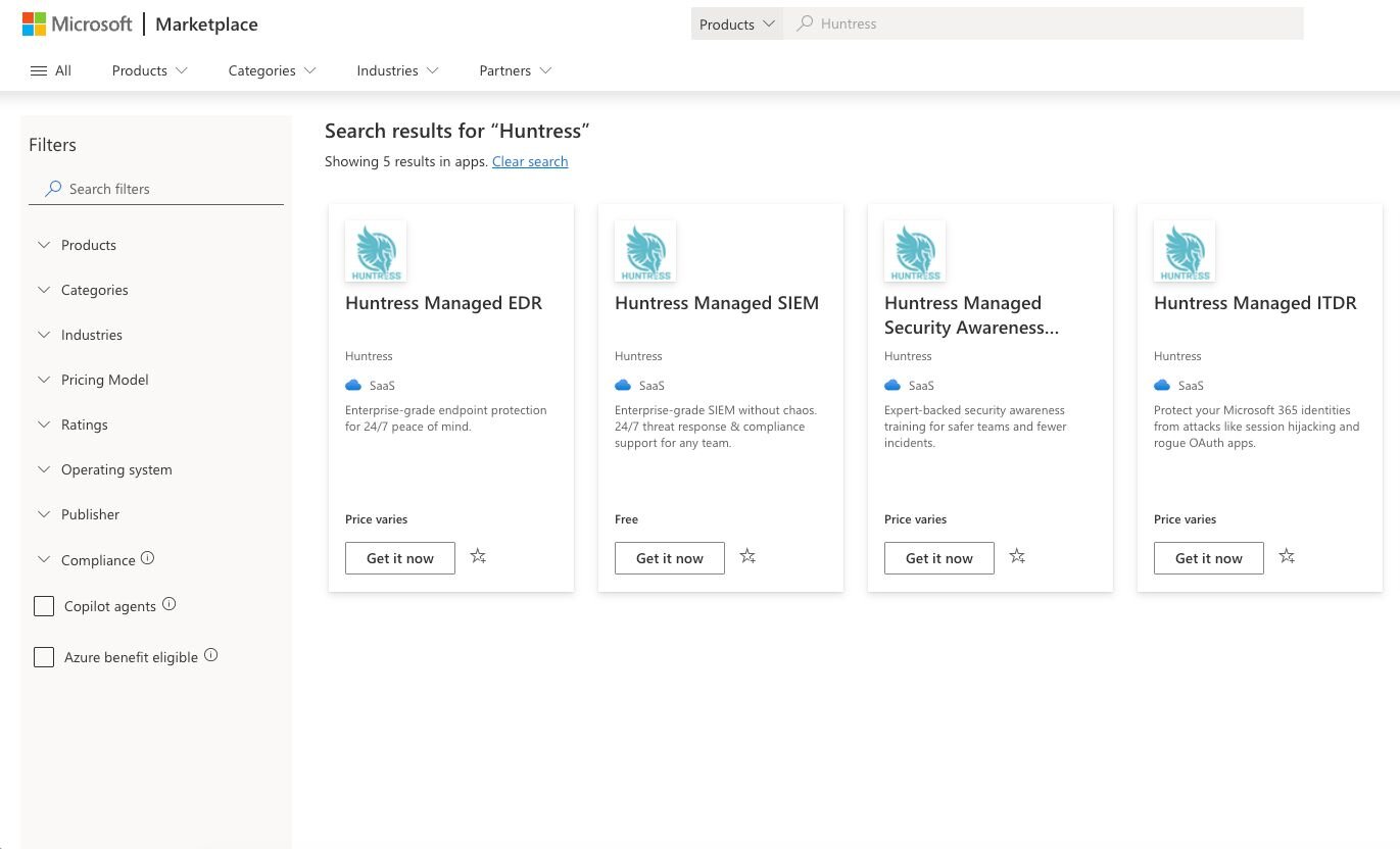 Huntress Lands on the Microsoft Marketplace