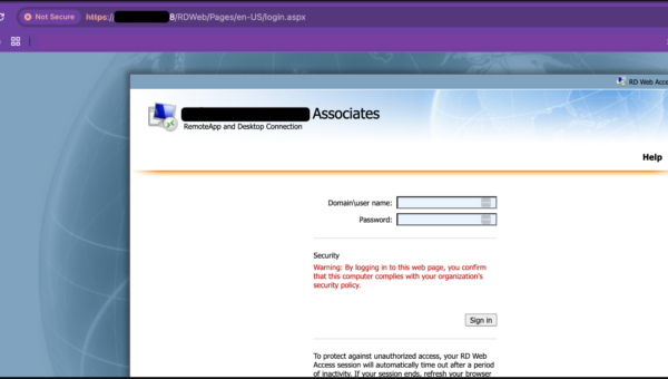 RDP Web accessible from public internet