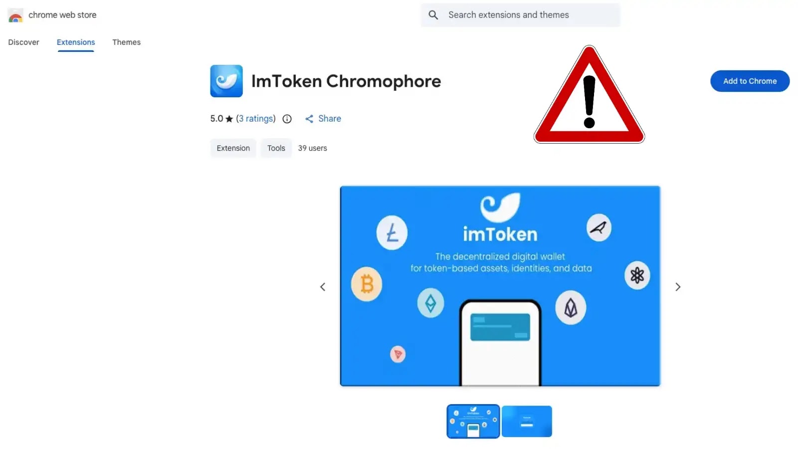 Malicious Browser Add‑on Targets imToken Users’ Private Keys