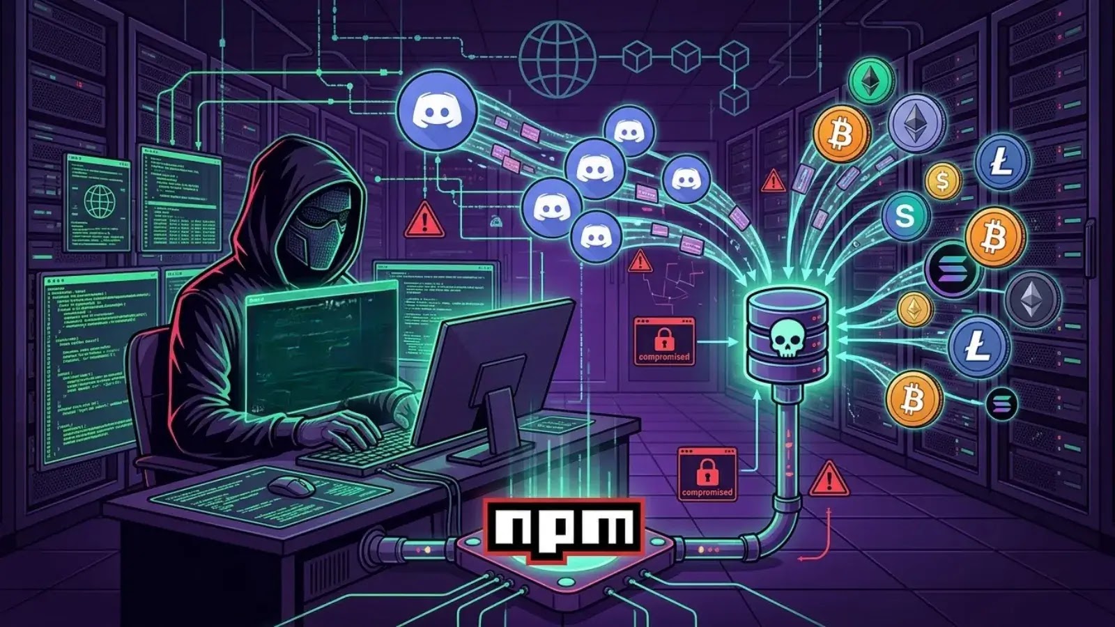 Malicious npm Packages Posing as Solara Executor Target Discord, Browsers, and Crypto Wallets