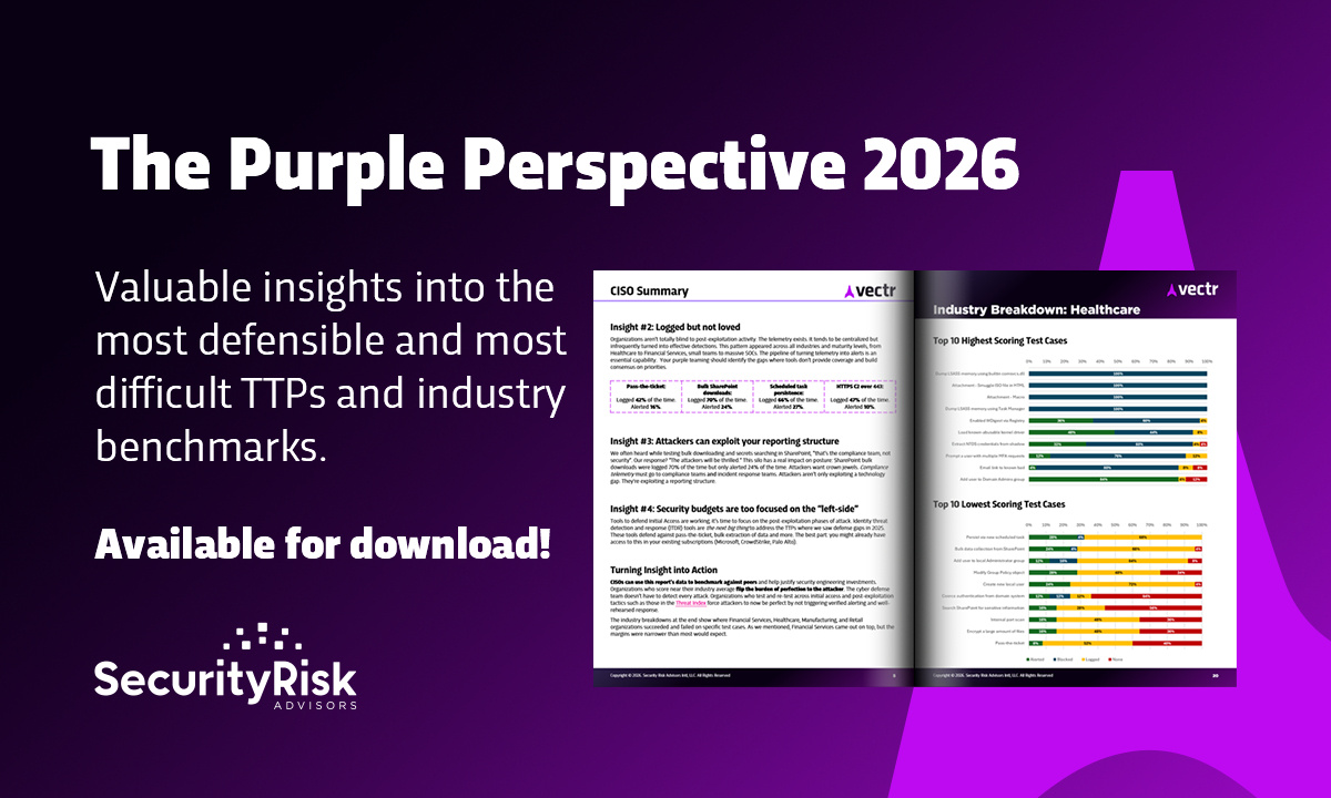 Security Risk Advisors Releases “The Purple Perspective 2026” Report