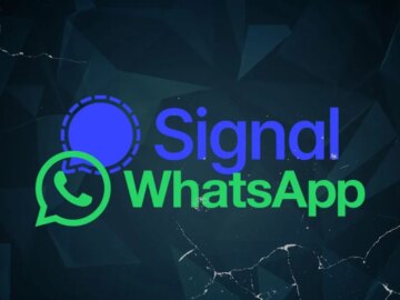 Signal and WhatsApp logos