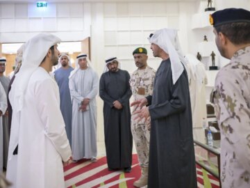 UAE president Sheikh Mohamed bin Zayed Al Nahyan visiting the ministry of defence after the start of the Iran conflict. Government platforms across the GCC have been targeted by cyberattacks