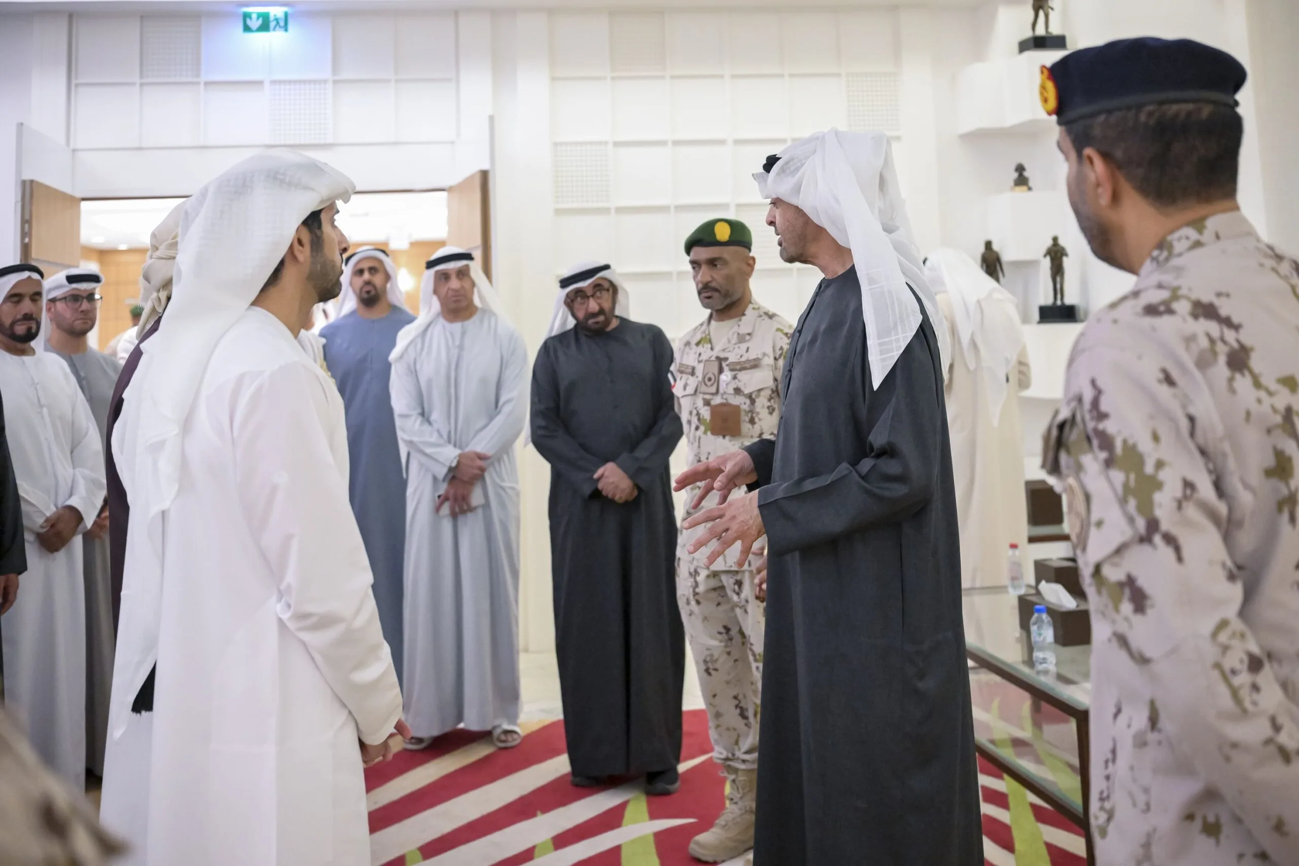 UAE president Sheikh Mohamed bin Zayed Al Nahyan visiting the ministry of defence after the start of the Iran conflict. Government platforms across the GCC have been targeted by cyberattacks