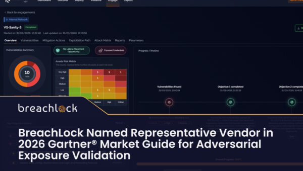 BreachLock Named Representative Vendor in the 2026 Gartner Market Guide for Adversarial Exposure Validation