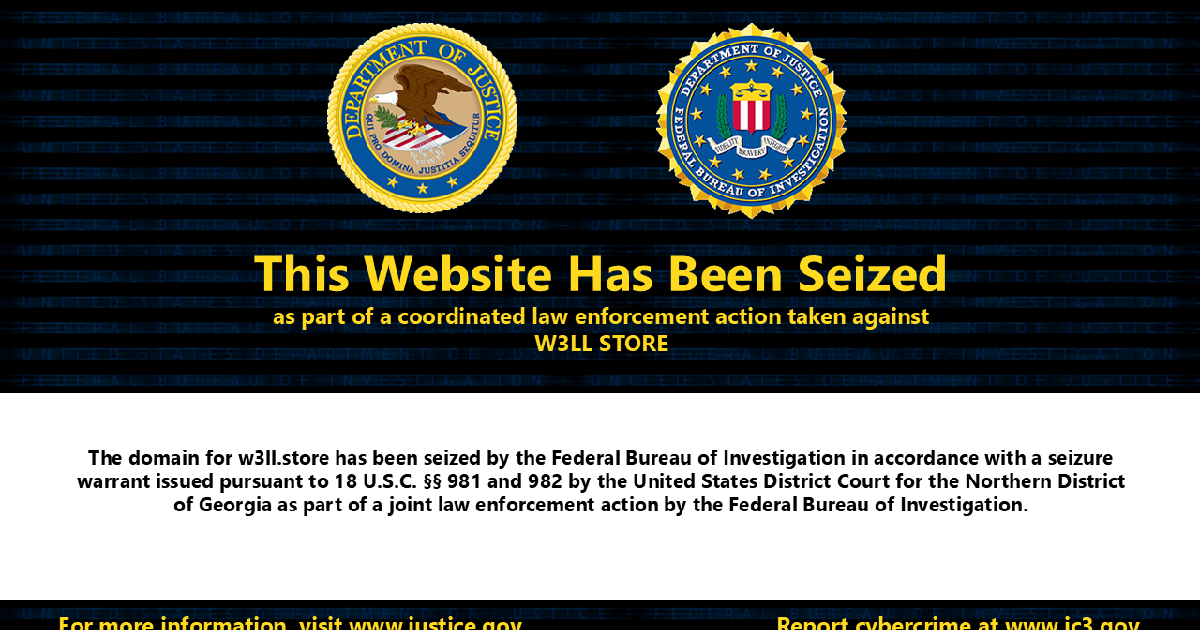 FBI Atlanta and Indonesian National Police Take Down W3LLSTORE Phishing Market