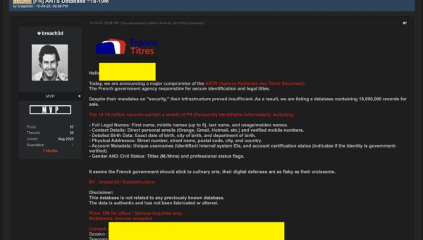 France’s ANTS ID System website hit by cyberattack, possible data breach