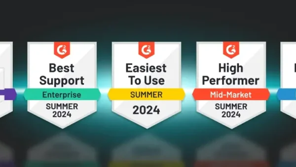 G2 badges for Huntress Summer 2024