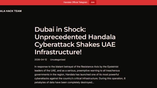 Iran-linked group Handala claims to have breached three major UAE organizations