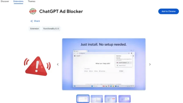 Malicious Chrome Extension "ChatGPT Ad Blocker" Targets Users, Steals Conversations