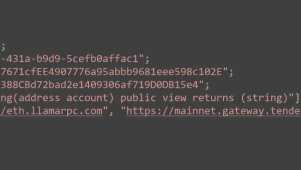 Blockchain C2 Variables and Smart Contract Address (Source - JumpSEC)