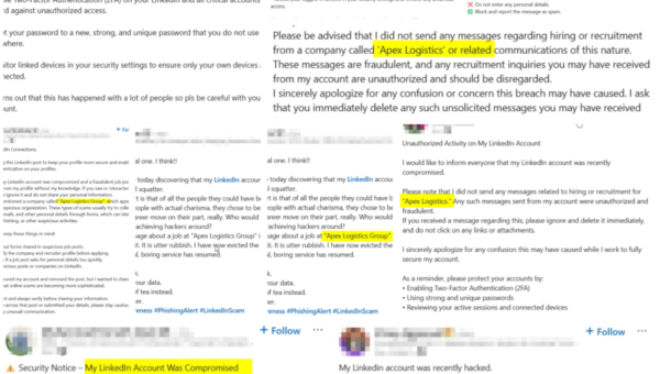 account compromises linked to the Apex Logistics Group