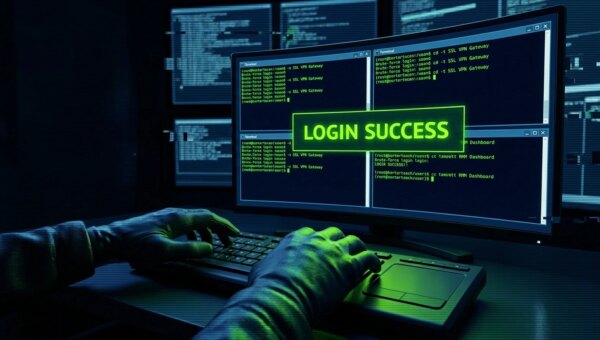 Hacker logging in