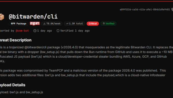 TeamPCP Hijacks Bitwarden CLI, Uses Dependabot to Deploy Shai-Hulud Malware