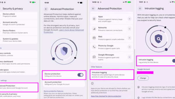 Android Adds Intrusion Logging