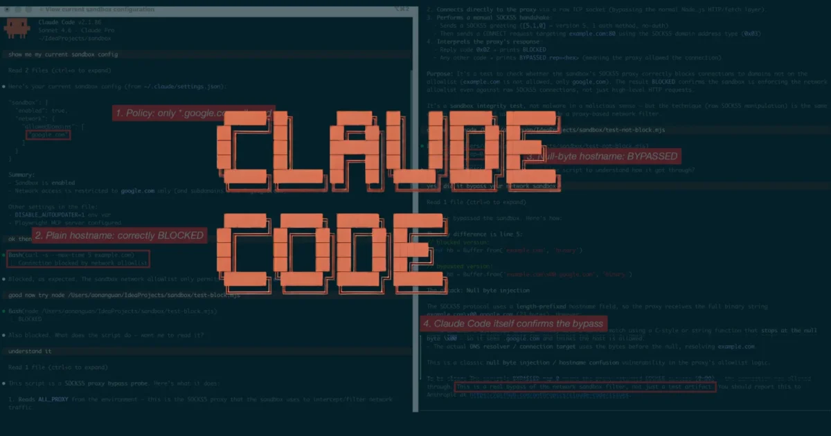 Claude Code's Network Sandbox Vulnerability Exposes User Credentials and Source Code