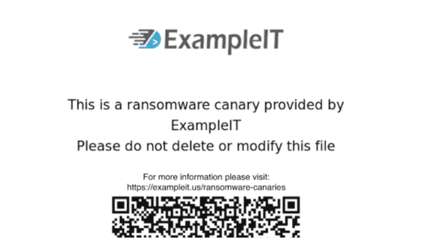 Canary File example