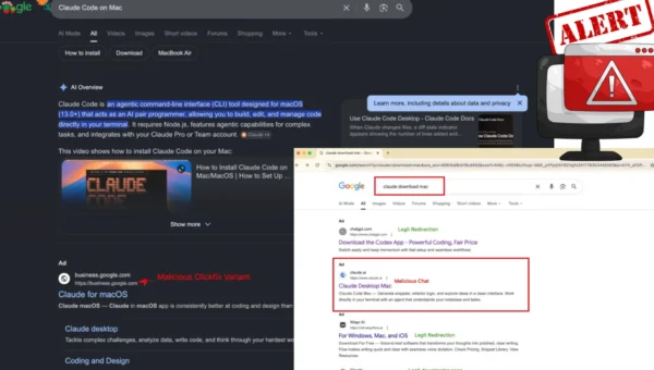 macOS Malware Leverages Google Ads and Legitimate Claude.ai Shared Chats to Deliver Malware