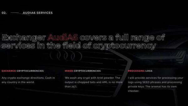 AudiA6 crypto launderers arrested, network taken down by police