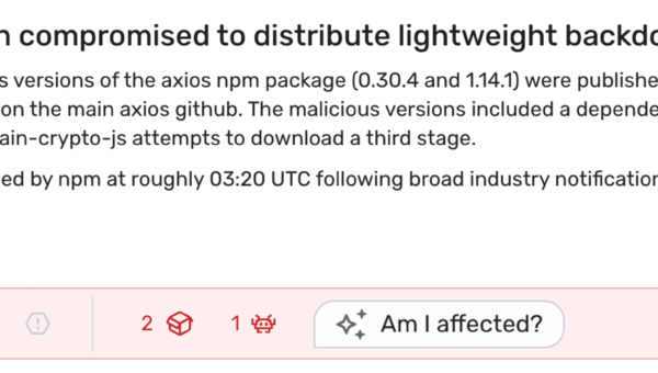 Axios NPM Distribution Compromised in Supply Chain Attack