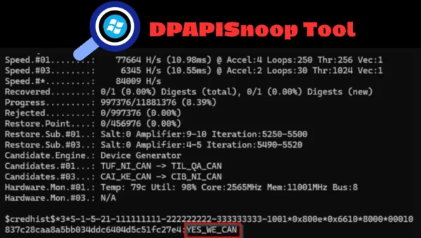 DPAPISnoop Tool Extracts CREDHIST Hashes for Offline Windows Credential Recovery