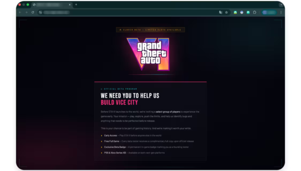 Fake GTA 6 Early Access Websites Target Gamers with Crypto Scams
