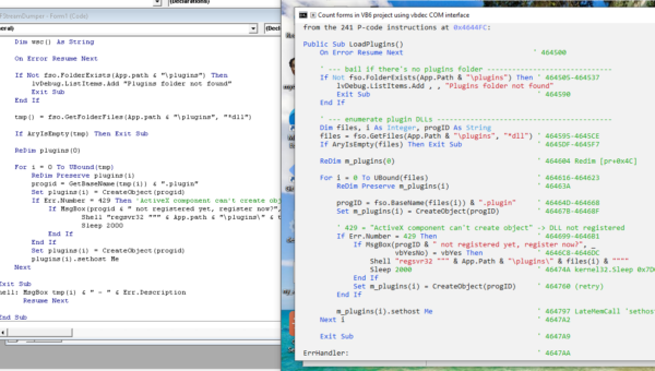 Scripting the disassembler: Local agentic reverse engineering through vbdec’s live COM object model