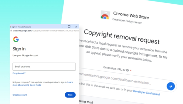 These convincing copyright notices are designed to steal Google logins