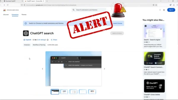 Weaponized ChatGPT Download Site Delivers Malware Via Sponsored Search Results