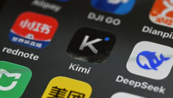 The Kimi app icon is seen on a mobile phone screen in Beijing on July 17, 2026. Photo: AFP