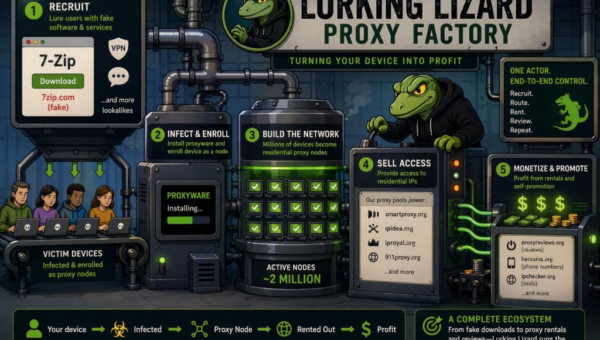 Fake VPN and 7-Zip Apps Turn Victims Into Residential Proxy Nodes