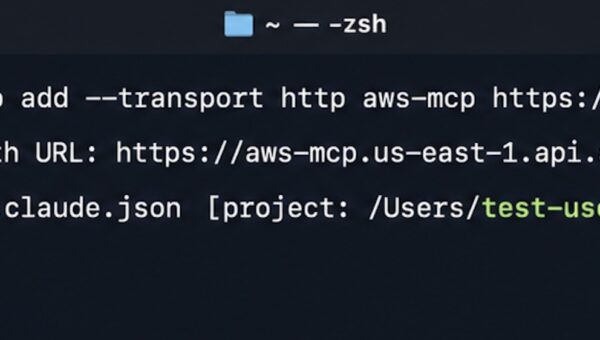 Figure 1: Adding the AWS MCP Server endpoint to Claude Code