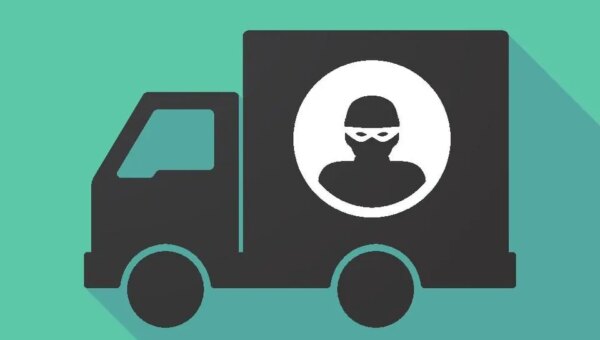 Long shadow truck with a thief