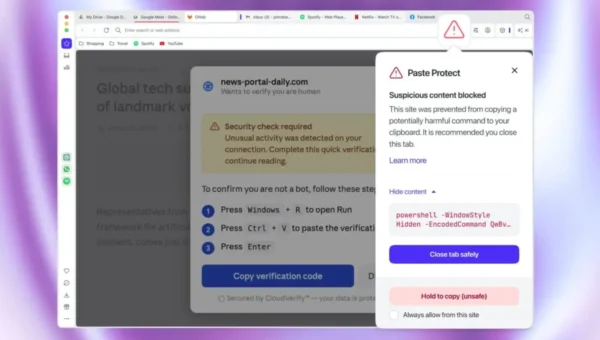 Opera Browser Adds Native Paste Protect to Stop Clipboard Hijacking and Code Injection Attacks