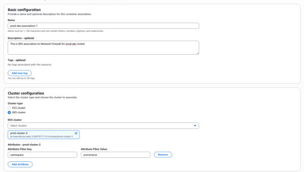 Figure 1: Create container association