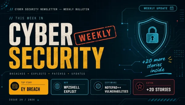 Weekly Cyber Security Newsletter Bulletin – EY Breach, Wpzshell Exploit, Notepad++ Flaws +20 Stories