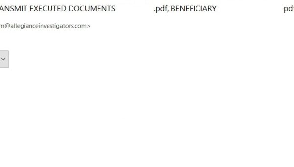 The phishing email