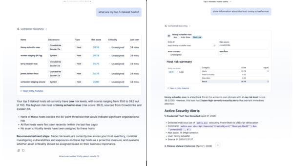 Elastic Conversational Entity Analytics for threat hunting