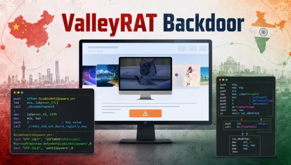 Hackers Hide ValleyRAT Backdoor Inside Adware Targeting Users in China and India